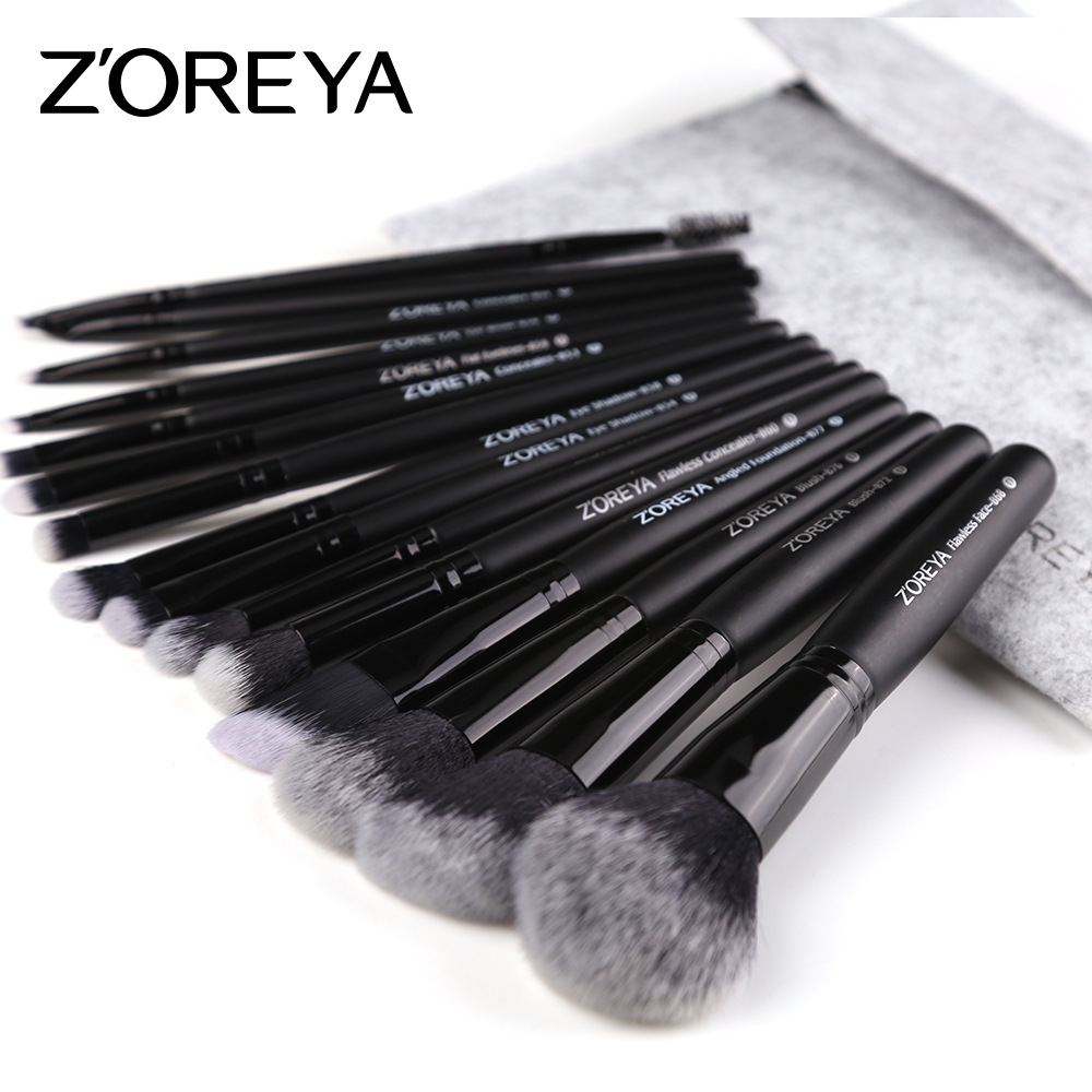 Black Classics 15 conjuntos de cepillo de maquillaje personalizados transfronterizos Amazon AliExpress herramientas de maquillaje conjunto completo de cepillo de maquillaje