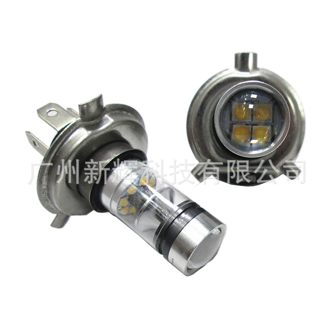 LED car headlight bulb (XINHUI) H4 100W, 20× Samsung 2323, 360° beam, 9–30V