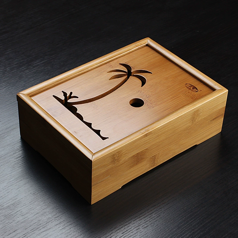 Paid porcelain eight [multi-piece kung fu tea set home bamboo tea tray bamboo tea table water drainage tray tea tray]