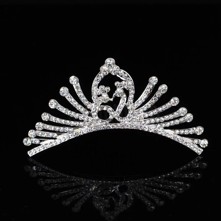 Детская металлическая тиара princess, блестящие стразовые ободки для волос, подарок на день рождения, несколько стилей