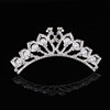 Metal children's hair accessory for princess, crown from pearl, wholesale