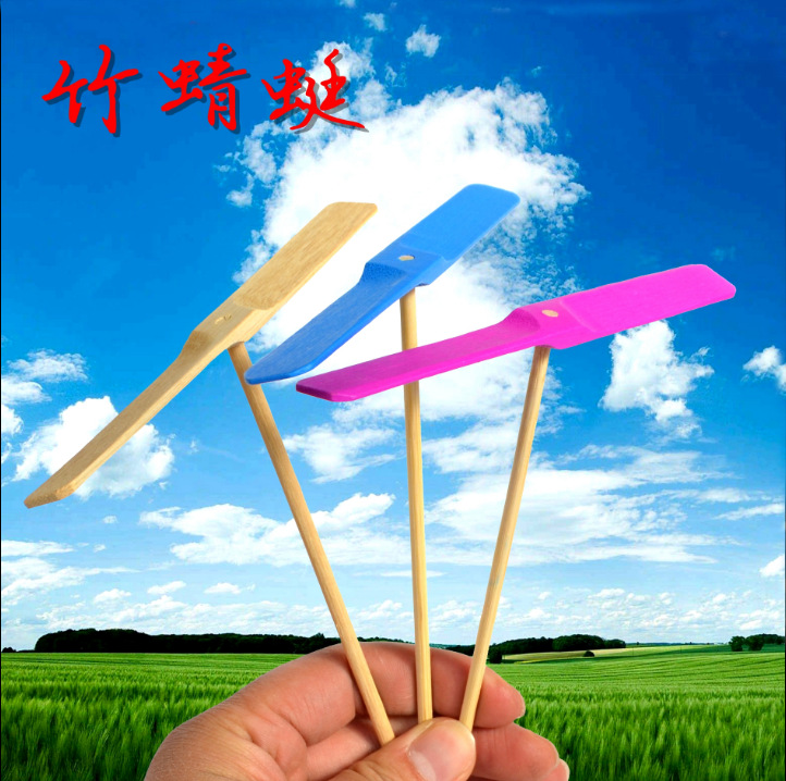 Chenyu classic bamboo dragonfly children's educational toys Apsara fairy color bamboo dragonfly parent-child bamboo dragonfly