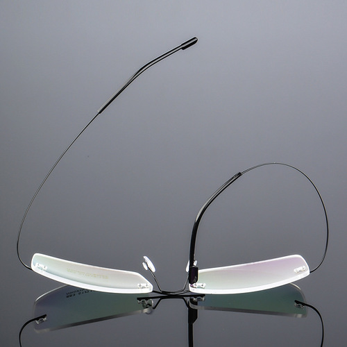 Titanium alloy super elastic rimless men's metal glasses frame myopia glasses frame men's square glasses frame 863