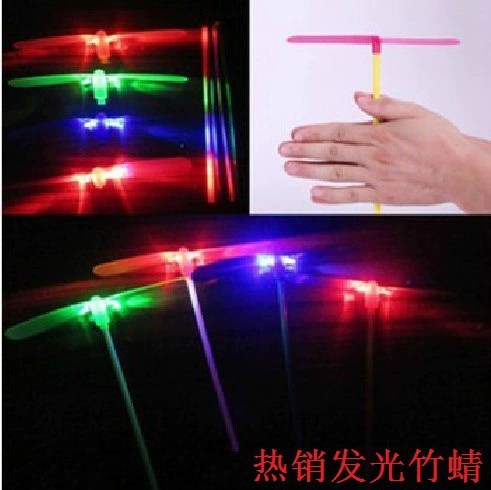 Светящаяся бамбуковая Стрекоза/Классическая ностальгическая бамбуковая Стрекоза/игрушка летающей феи/светящаяся игрушка-вспышка оптом