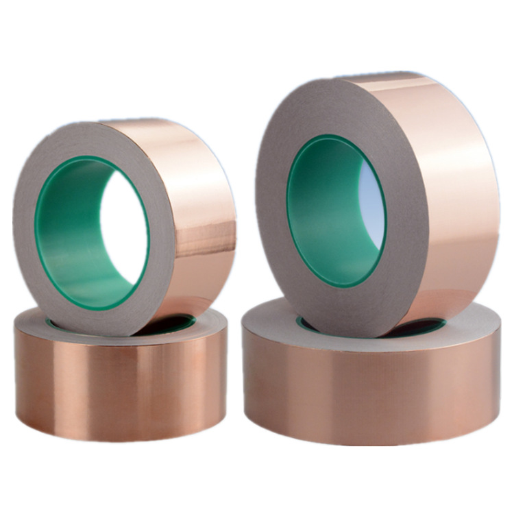 双导铜箔胶带纯铜箔自粘双面导电铜箔纸信号加强屏蔽胶带0.06mm
