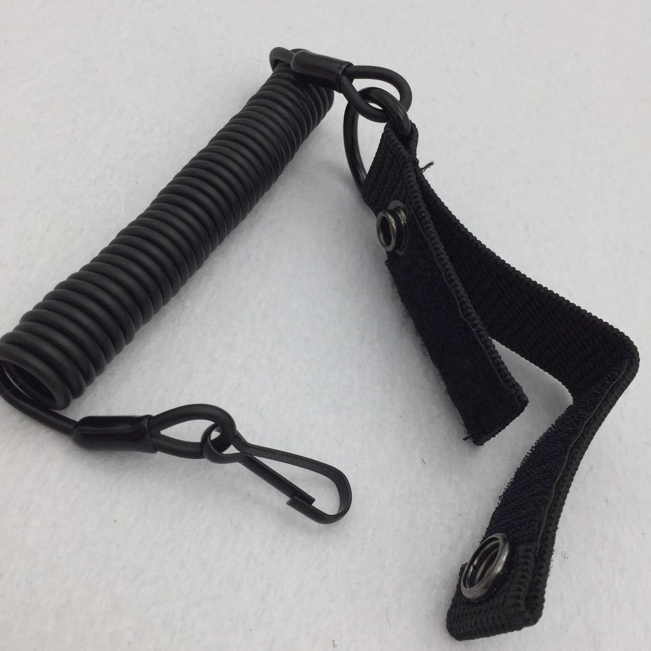 Políticas tácticas pistola cuerda de resorte cuerda telescópica cuerda de alambre revestida de goma cuerda de alambre de resorte cuerda de pistola