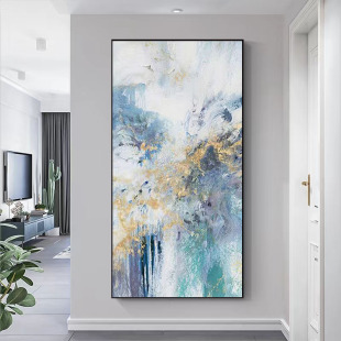 Modern light luxury art pure hand-painted hallway oil painting foreign trade popular modern decorative painting hotel home hand painting