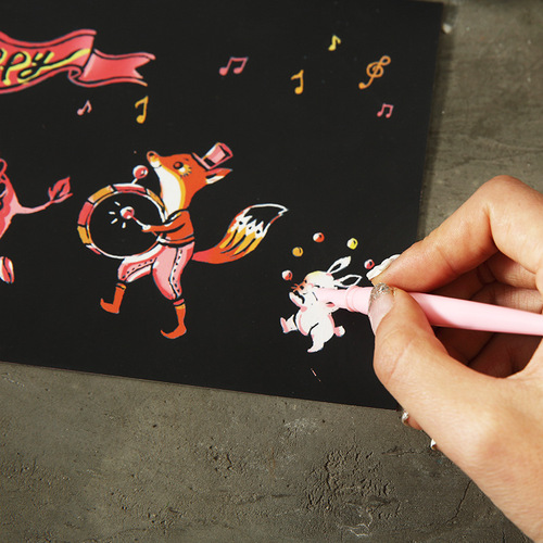[Children's Scratch Painting] Fantasy Children's Scratch Painting Handmade DIY Scratch Paper Children's Painting Gifts Factory Direct Sales