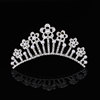 Metal children's hair accessory for princess, crown from pearl, wholesale