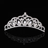 Metal children's hair accessory for princess, crown from pearl, wholesale