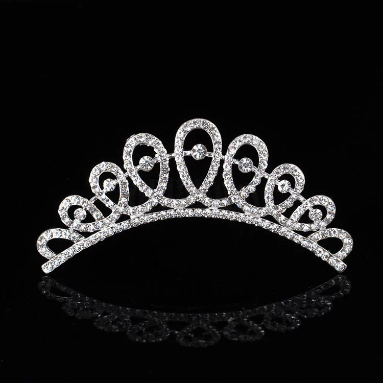 Детская металлическая тиара princess, блестящие стразовые ободки для волос, подарок на день рождения, несколько стилей