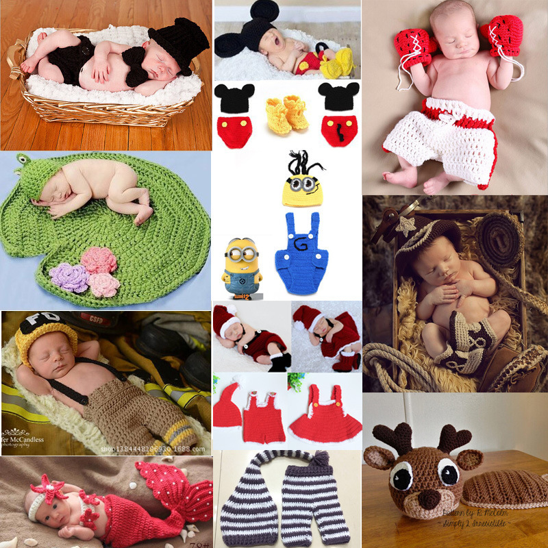 Hand-Processed 100-Day Photo Full Moon Photo Clothing Hand-Woven Kidsren's Photo Props Set