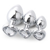 Heart -shaped metal anal plug suit background anal enema comrades SM orgasm masturbation toys adult sex products