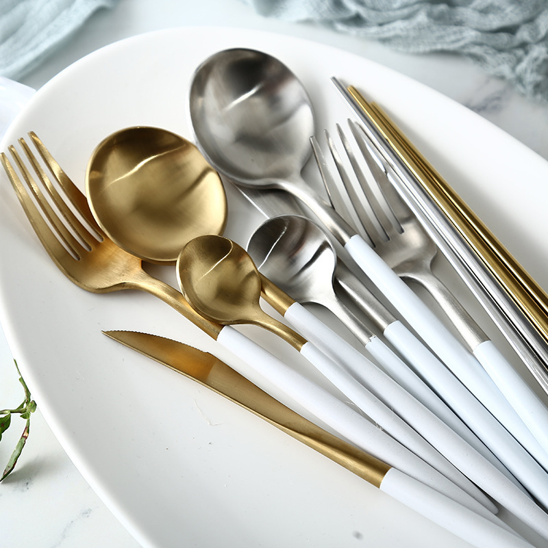 Big Sale 304 Stainless Steel Tableware Western Steak Knife and Fork Set Hotel Restaurant Supplies Stainless Steel Knife, Fork and Spoon