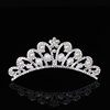 Metal children's hair accessory for princess, crown from pearl, wholesale