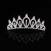 Metal children's hair accessory for princess, crown from pearl, wholesale