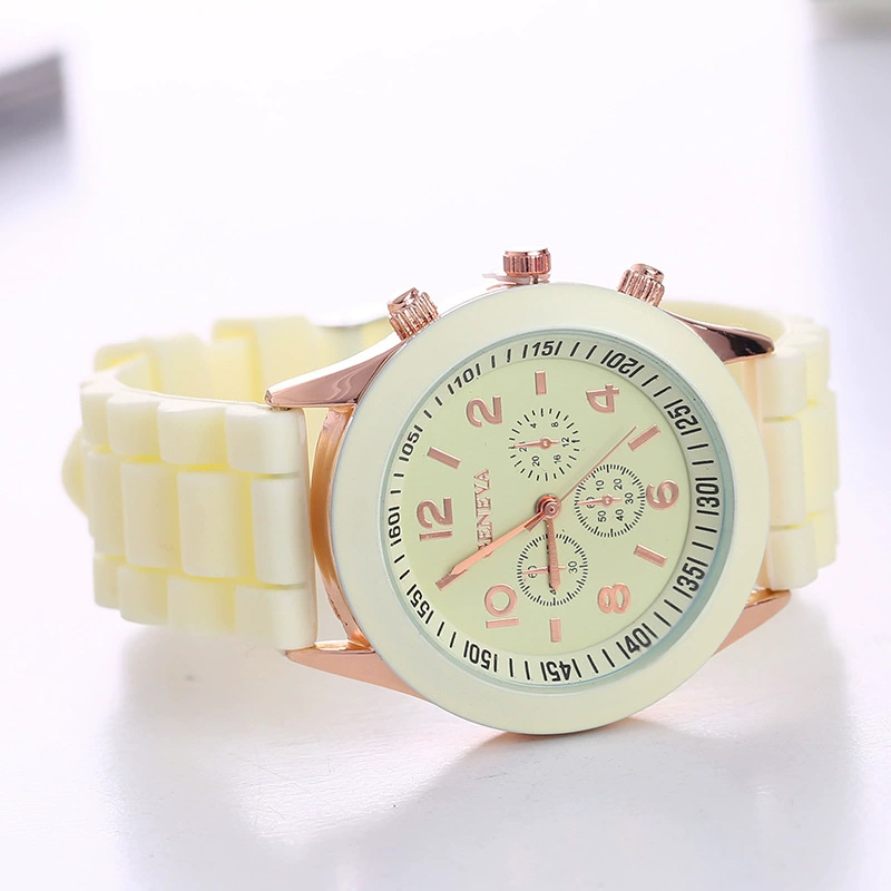 Silicone jelly watch (Geneva), women’s Korean casual student style, colorful options