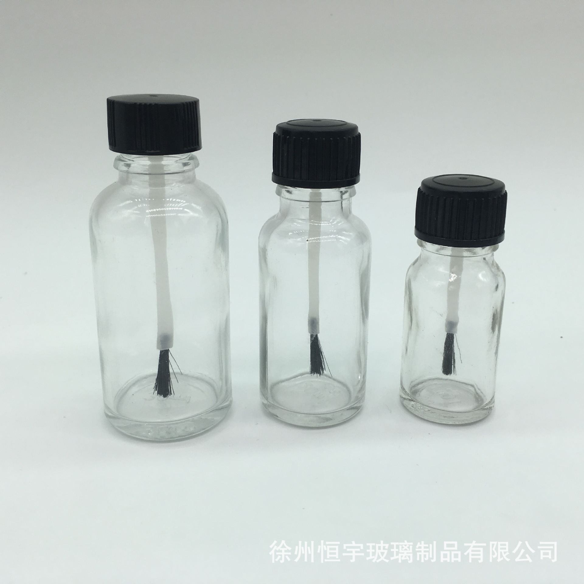 玻璃瓶指甲油瓶10-100ml玻璃胶水瓶 带毛刷精油瓶 液体胶水分装瓶