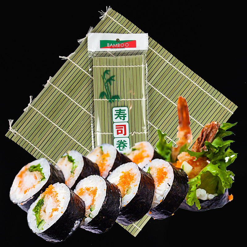 T bamboo green leather bamboo curtain home sushi roller curtain Japanese laver rice sushi tools sushi curtain wholesale