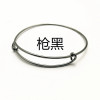 Telescopic bracelet, steel wire, accessory, jewelry, European style, suitable for import, handmade, wholesale