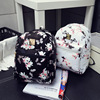 Summer polyurethane backpack, fashionable trend one-shoulder bag, shoulder bag, 2022, Korean style, flowered