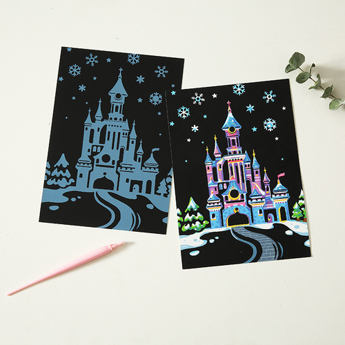 [Children's Scratch Painting] Fantasy Children's Scratch Painting Handmade DIY Scratch Paper Children's Painting Gifts Factory Direct Sales