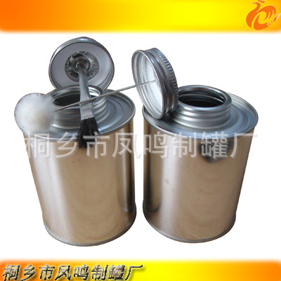 圆形铁罐 马口铁包装罐 upvc胶水罐 500ml 473ml铁罐螺纹