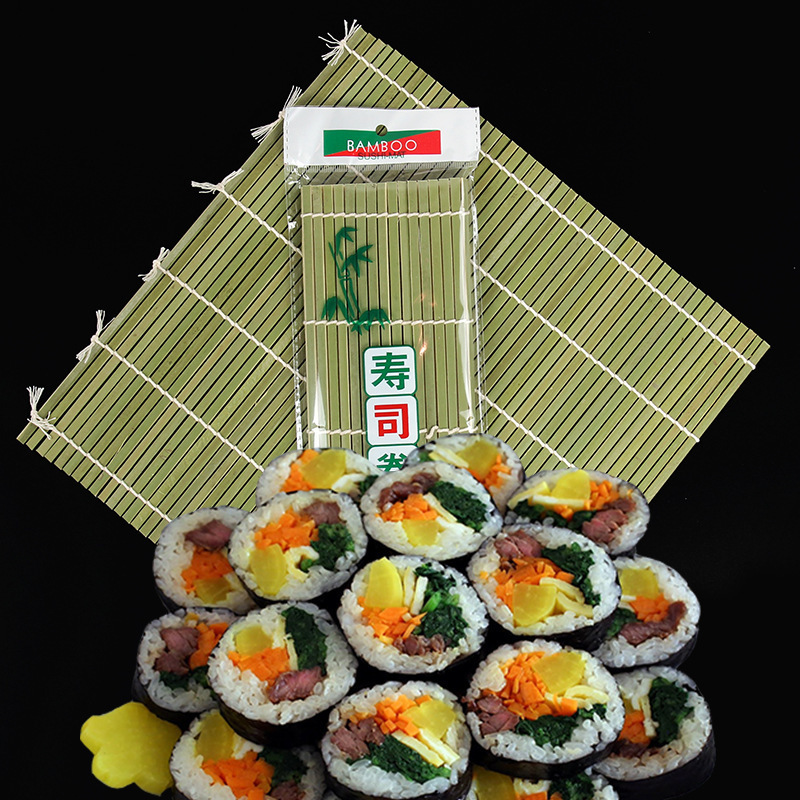 Green skin sushi curtain kitchen gadget sushi roll sushi tool bamboo curtain laver wrapped rice green skin sushi