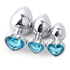 Heart -shaped metal anal plug suit background anal enema comrades SM orgasm masturbation toys adult sex products