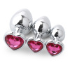 Heart -shaped metal anal plug suit background anal enema comrades SM orgasm masturbation toys adult sex products