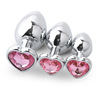 Heart -shaped metal anal plug suit background anal enema comrades SM orgasm masturbation toys adult sex products