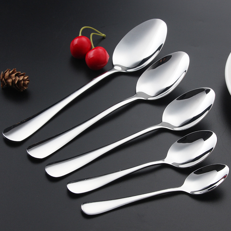 Edelstahl 1010, spitz zulaufend, rund, für Kinder, geeignet für Hotel, Kaffee, Dessert, Suppe, Geschirr_voghion.com