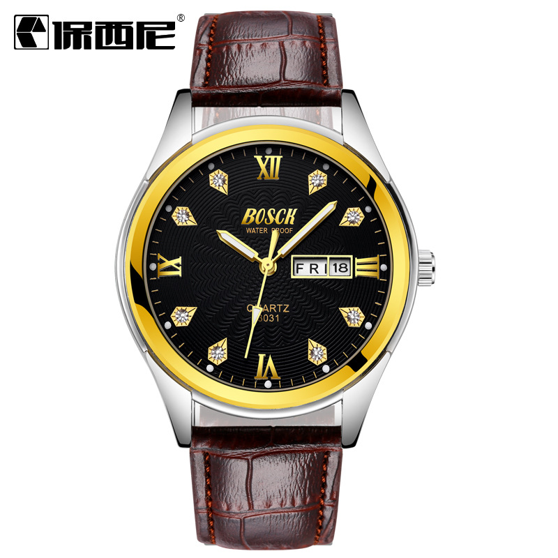 Ремень двойной календарь черная сторона