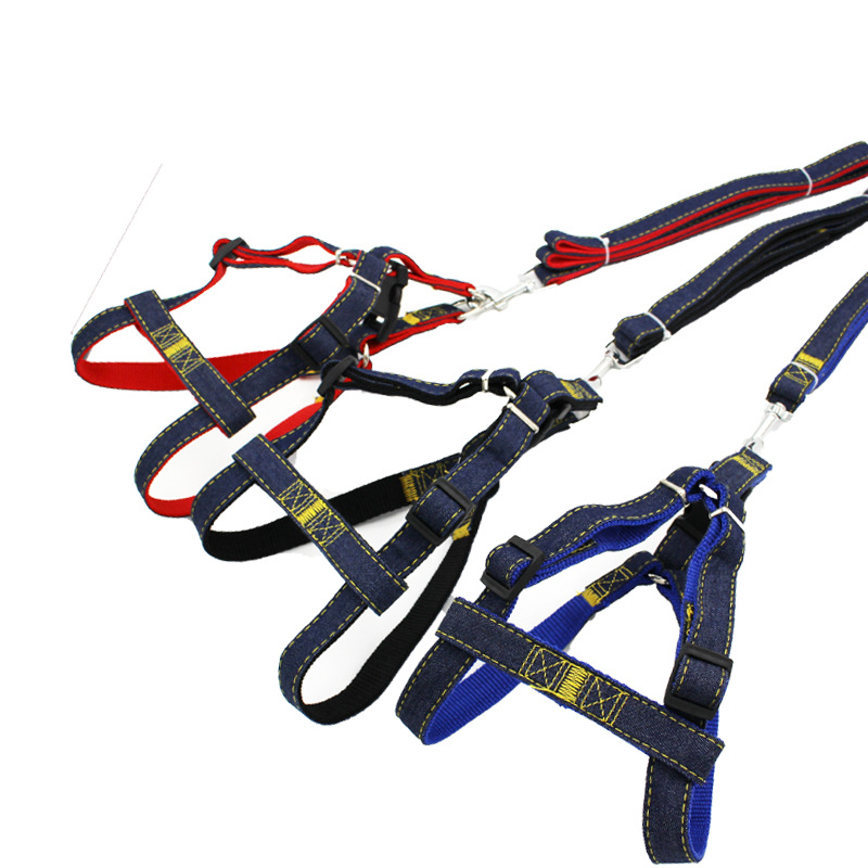 [3-70 kg] Cuerda de tracción para mascotas, collar de cuerda para perros, juego de correa para el pecho de vaquero para perros y gatos, suministros para mascotas