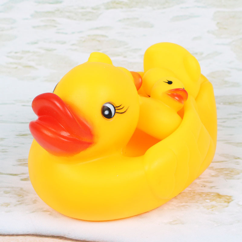 Bath large yellow duck mother and son BB called vinyl toy 1 big 3 small duck factory wholesale stall hot sale Bath large yellow duck mother and son BB called vinyl toy 1 big 3 small duck factory wholesale stall hot sale