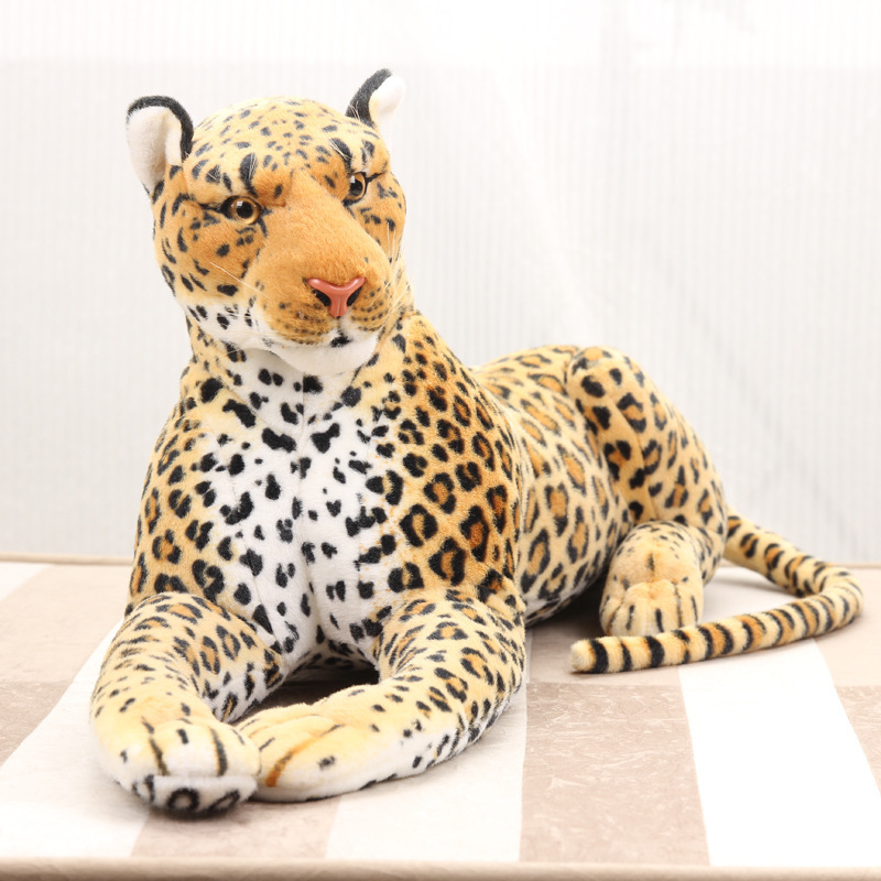 Simulation animal plush toy Golden Leopard Leopard doll tiger doll photography props children simulation leopard