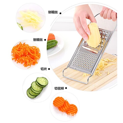 Household multi-functional stainless steel planer, shredder, kitchen radish grater, vegetable potato slicing and cutting artifact