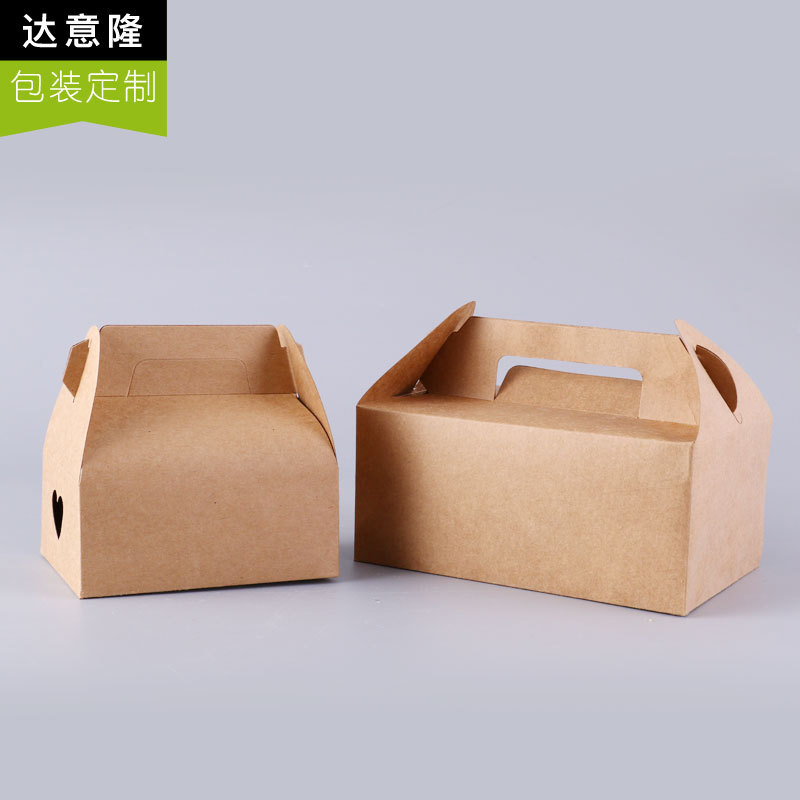 手提5/8寸蛋糕盒子手提西点甜品慕思打包盒烘焙包装厂家批发