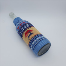 圣诞节日红酒瓶套 啤酒饮料瓶套 提花杯套 茶壶套 毛线针织花瓶套