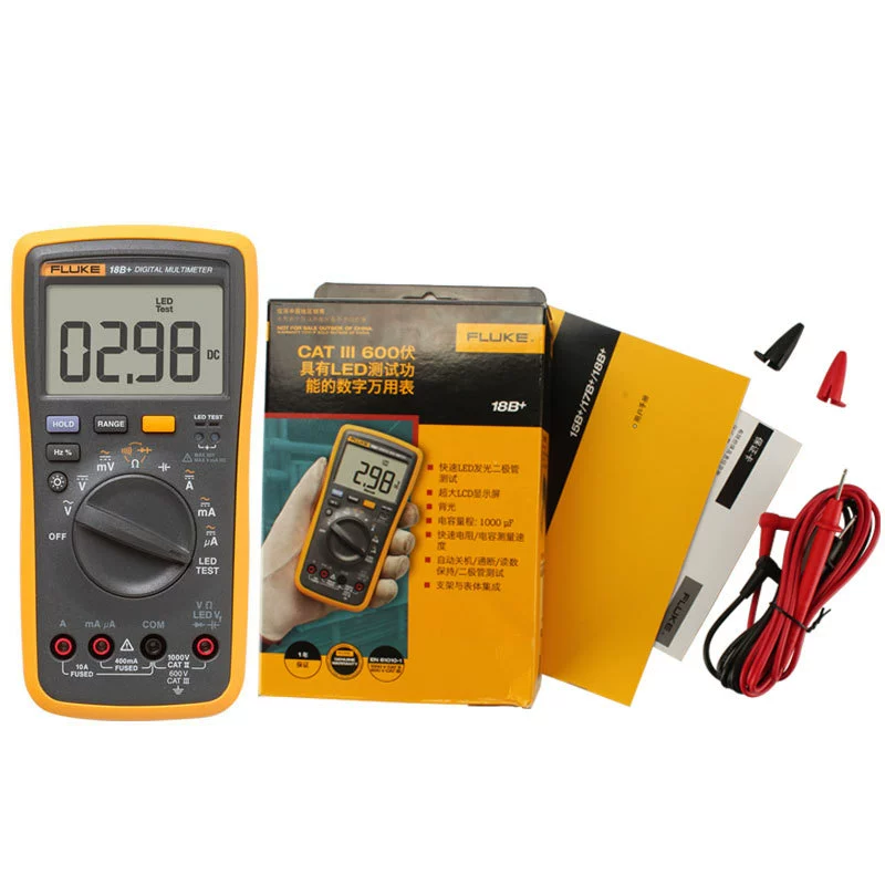FLUKE Fluke F18B+ высокоточный умный электрический измеритель переменного и постоянного тока, многофункциональный амперметр