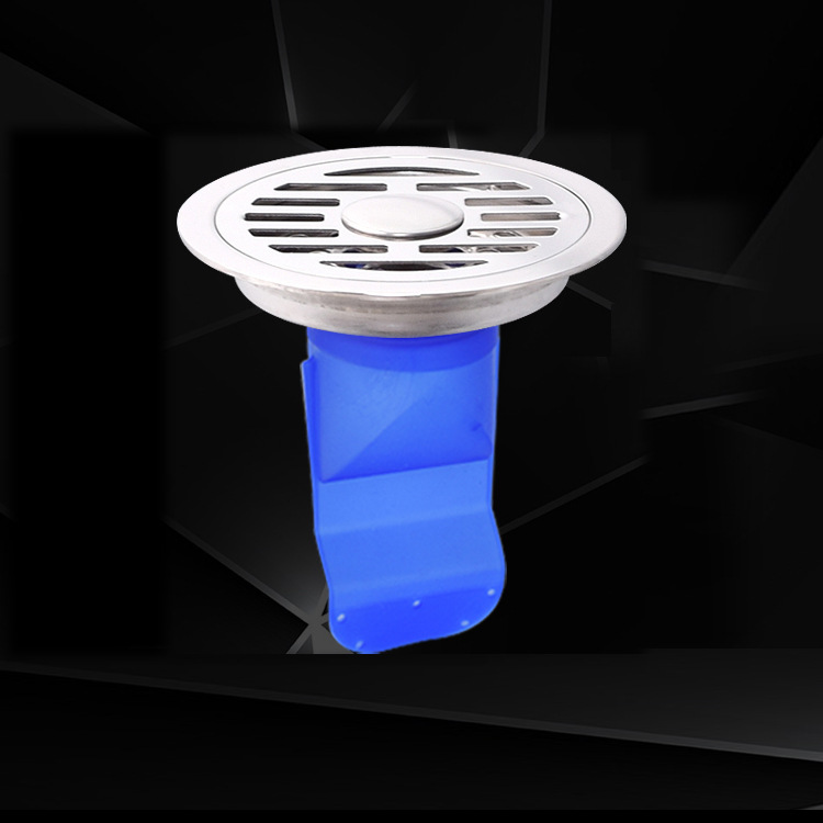 304 de acero inoxidable baño desodorante Desagüe de piso redondo multi-tamaño lavadora Desagüe de piso desodorante de silicona núcleo a prueba de insectos 50