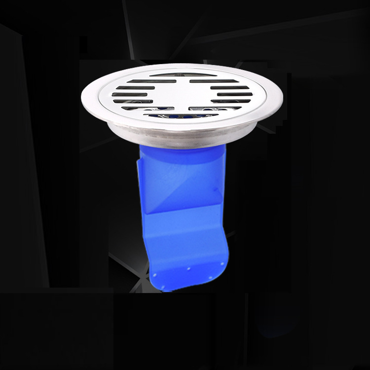 304 de acero inoxidable baño desodorante Desagüe de piso redondo multi-tamaño lavadora Desagüe de piso desodorante de silicona núcleo a prueba de insectos 50