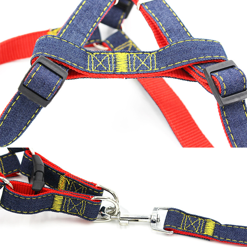 [3-70 kg] Cuerda de tracción para mascotas, collar de cuerda para perros, juego de correa para el pecho de vaquero para perros y gatos, suministros para mascotas
