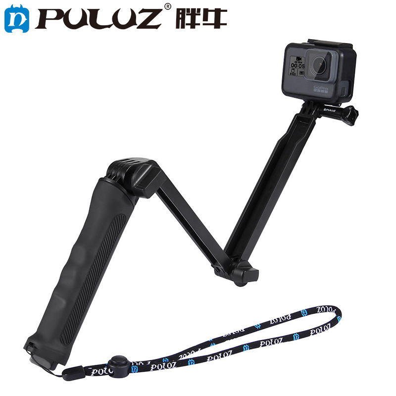 PULUZ Fat Cow deportes Cámara selfie stick trípode soporte integrado adecuado para Dajiang GoPro de tres vías fijo