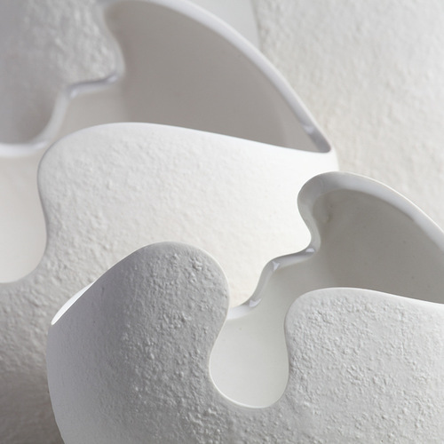 Nordic style ceramic vase creative Nordic modern white eggshell flower arrangement crafts decorative ornaments manufacturer wholesale