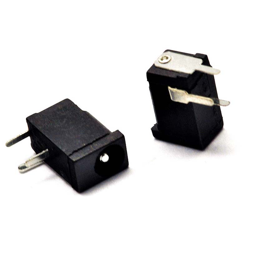 小型3.5*1.35插脚侧卧DC002电源接口1.1平针圆针1.3针DC电源插座