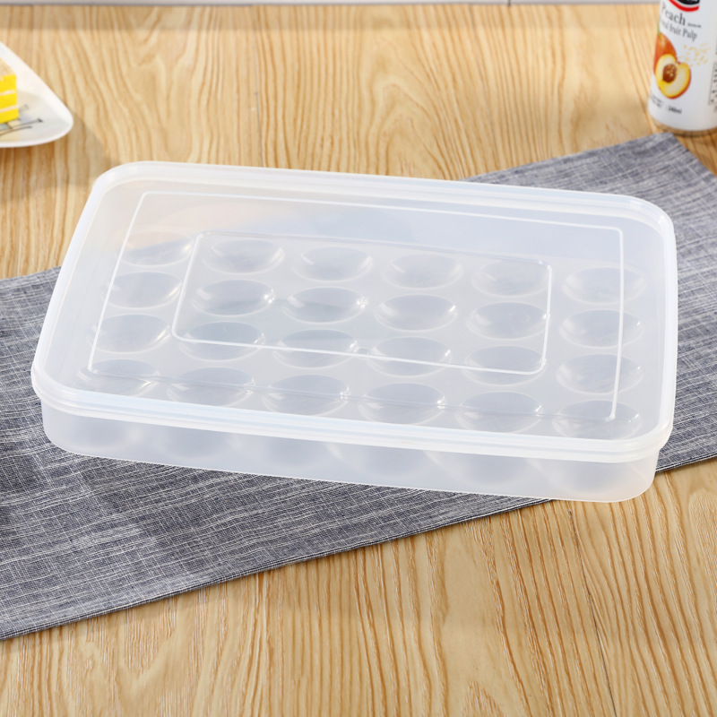 Caja de Huevos de Plástico para Refrigerador, Dividida en 30 Compartimentos, Sellada, para Conservar la Frescura, Transparente, Cuadrada, con Tapa, Anhui-Mongolia