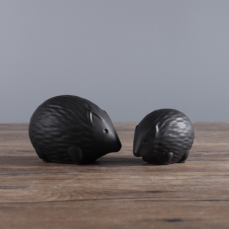 Nórdico pequeño erizo decoración del hogar moda moderna simple cerámica artesanía creativa al por mayor