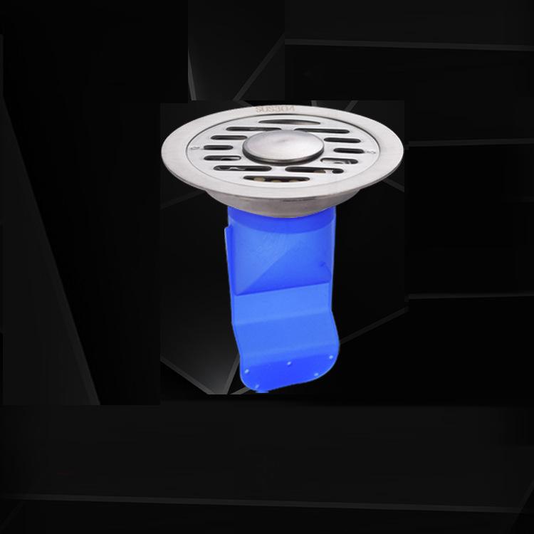 304 de acero inoxidable baño desodorante Desagüe de piso redondo multi-tamaño lavadora Desagüe de piso desodorante de silicona núcleo a prueba de insectos 50