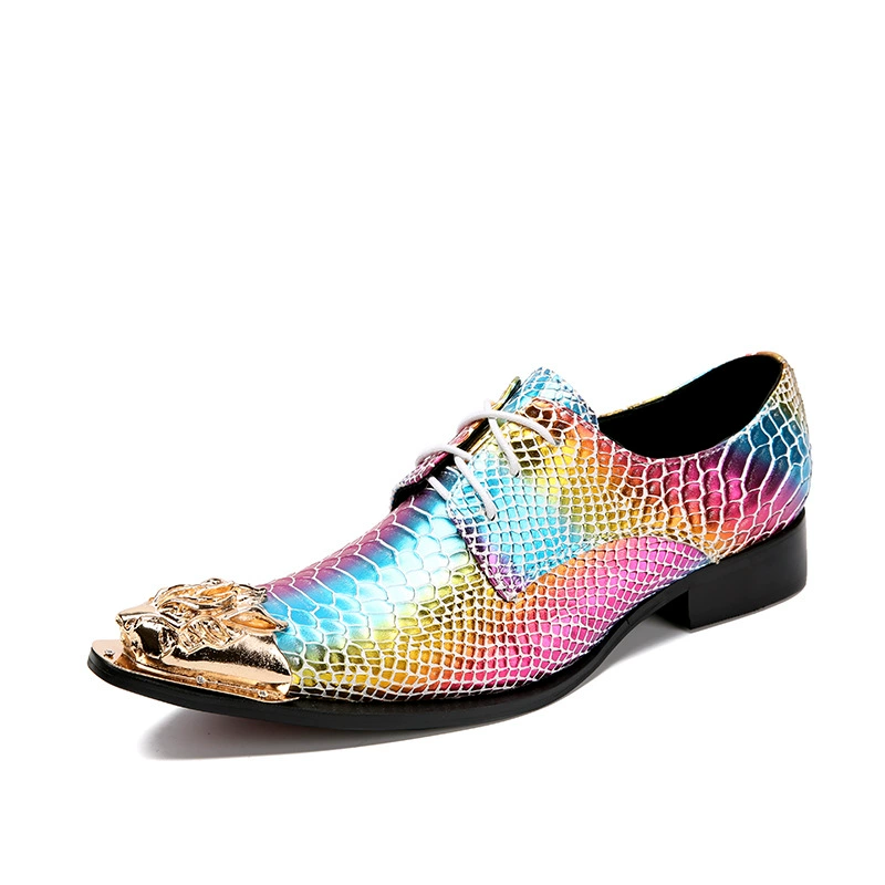 2017 новая осенне-зимняя мужская кожаная обувь, Мужская модная повседневная одиночная обувь, индивидуальная Молодежная модная официальная одежда, деловая мужская обувь